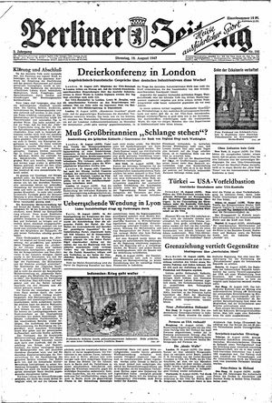 Berliner Zeitung Online-Archiv vom 19.08.1947