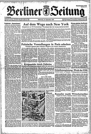 Berliner Zeitung Online-Archiv vom 10.09.1947