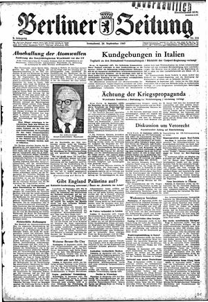 Berliner Zeitung Online-Archiv vom 20.09.1947