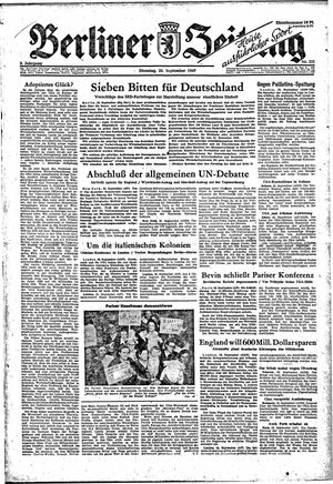 Berliner Zeitung Online-Archiv on Sep 23, 1947