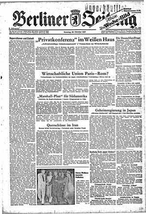 Berliner Zeitung Online-Archiv vom 26.10.1947