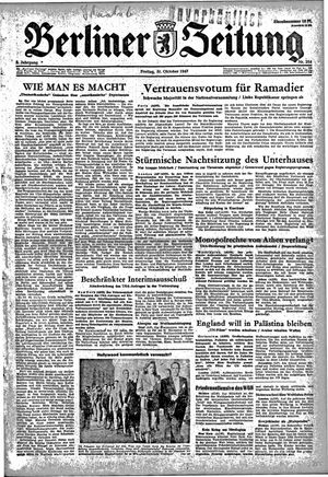 Berliner Zeitung Online-Archiv vom 31.10.1947