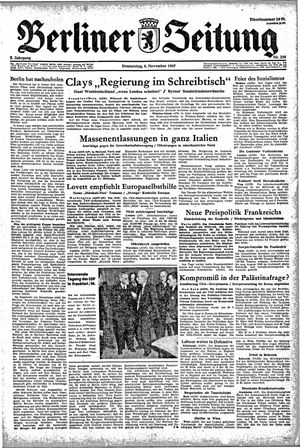 Berliner Zeitung Online-Archiv vom 06.11.1947