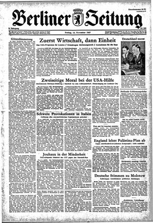 Berliner Zeitung Online-Archiv on Nov 14, 1947