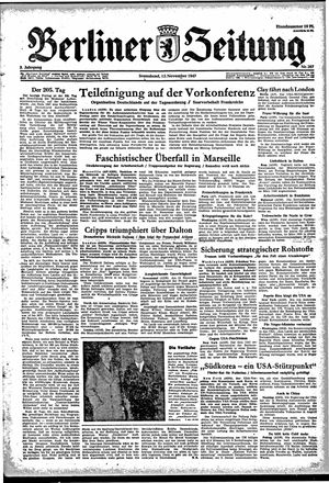 Berliner Zeitung Online-Archiv on Nov 15, 1947
