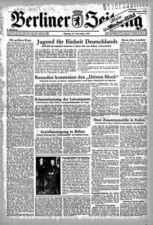 Berliner Zeitung Online-Archiv vom 16.11.1947