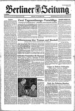 Berliner Zeitung Online-Archiv on Nov 19, 1947
