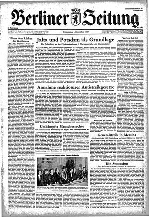 Berliner Zeitung Online-Archiv on Dec 4, 1947