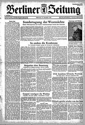 Berliner Zeitung Online-Archiv vom 17.12.1947