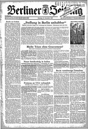 Berliner Zeitung Online-Archiv vom 23.12.1947