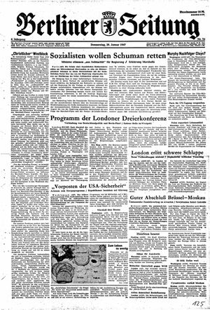 Berliner Zeitung Online-Archiv vom 29.01.1948