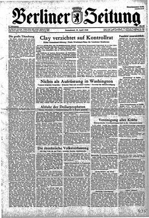 Berliner Zeitung Online-Archiv vom 10.04.1948