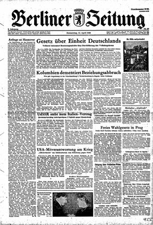 Berliner Zeitung Online-Archiv vom 15.04.1948