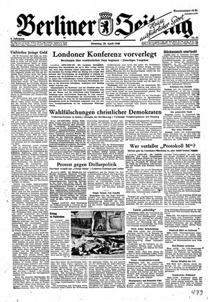 Berliner Zeitung Online-Archiv vom 20.04.1948