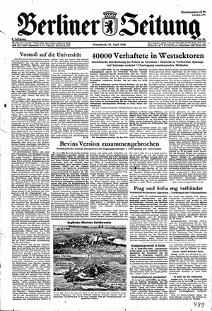 Berliner Zeitung Online-Archiv vom 24.04.1948