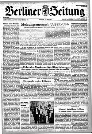 Berliner Zeitung Online-Archiv vom 12.05.1948