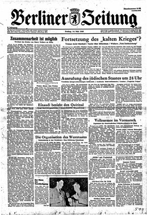 Berliner Zeitung Online-Archiv vom 14.05.1948