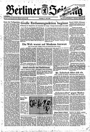 Berliner Zeitung Online-Archiv vom 11.07.1948
