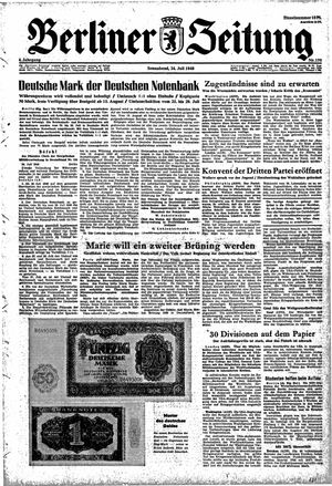 Berliner Zeitung Online-Archiv vom 24.07.1948