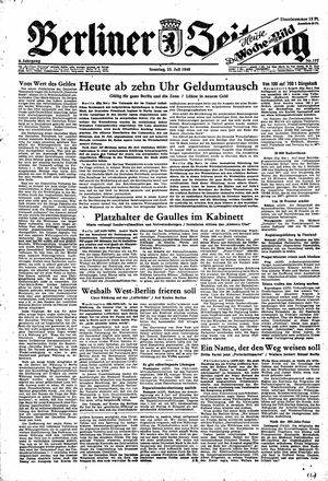 Berliner Zeitung Online-Archiv vom 25.07.1948