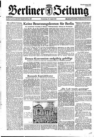 Berliner Zeitung Online-Archiv vom 19.08.1948