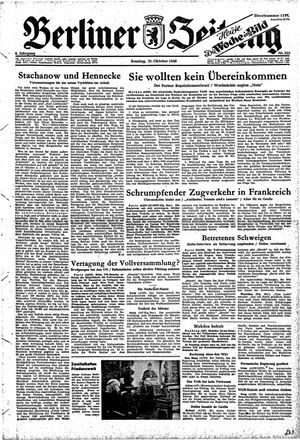 Berliner Zeitung Online-Archiv vom 31.10.1948