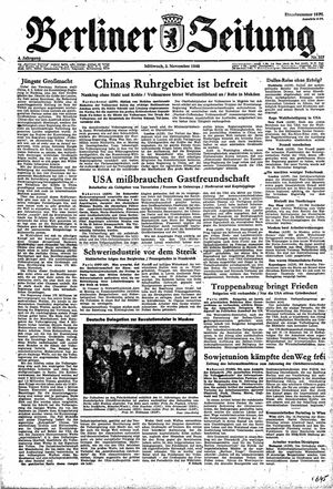 Berliner Zeitung Online-Archiv vom 03.11.1948