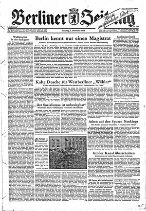 Berliner Zeitung Online-Archiv vom 07.12.1948
