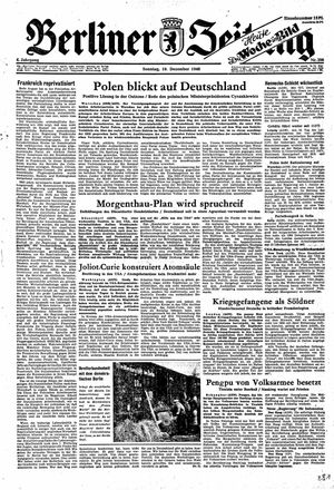 Berliner Zeitung Online-Archiv vom 19.12.1948