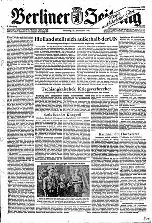 Berliner Zeitung Online-Archiv vom 28.12.1948