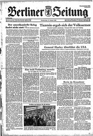 Berliner Zeitung Online-Archiv vom 13.01.1949