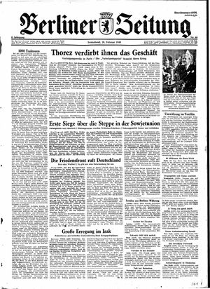Berliner Zeitung Online-Archiv vom 26.02.1949