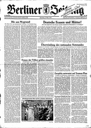 Berliner Zeitung Online-Archiv vom 08.03.1949