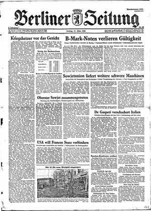 Berliner Zeitung Online-Archiv vom 11.03.1949