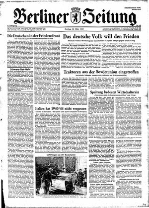 Berliner Zeitung Online-Archiv vom 18.03.1949