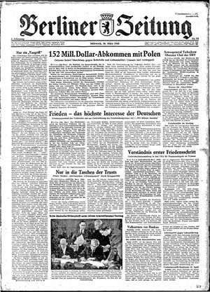 Berliner Zeitung Online-Archiv vom 30.03.1949