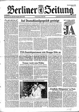 Berliner Zeitung Online-Archiv vom 05.05.1949