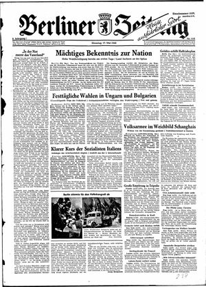 Berliner Zeitung Online-Archiv vom 17.05.1949