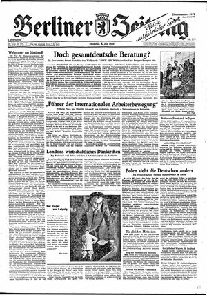 Berliner Zeitung Online-Archiv vom 05.07.1949