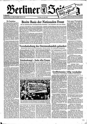Berliner Zeitung Online-Archiv vom 15.07.1949
