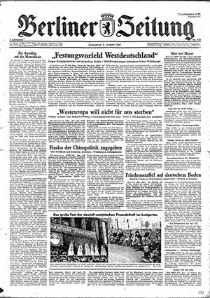 Berliner Zeitung Online-Archiv vom 06.08.1949