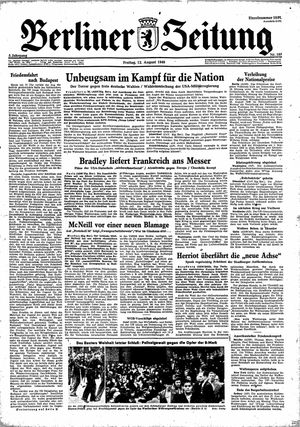 Berliner Zeitung Online-Archiv vom 12.08.1949