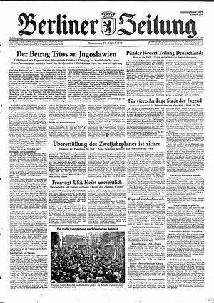 Berliner Zeitung Online-Archiv on Aug 13, 1949