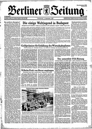 Berliner Zeitung Online-Archiv vom 03.09.1949
