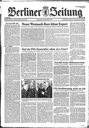 Berliner Zeitung Online-Archiv vom 29.09.1949