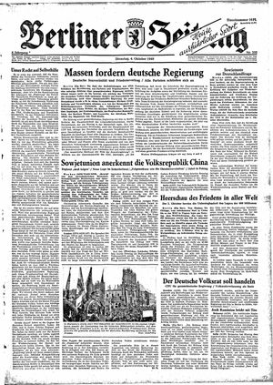 Berliner Zeitung Online-Archiv on Oct 4, 1949