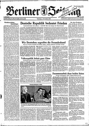 Berliner Zeitung Online-Archiv on Nov 1, 1949