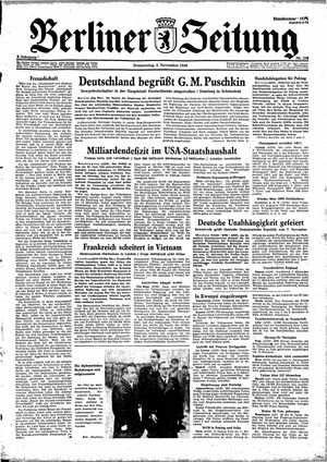 Berliner Zeitung Online-Archiv on Nov 3, 1949