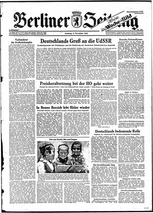 Berliner Zeitung Online-Archiv vom 06.11.1949