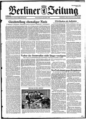 Berliner Zeitung Online-Archiv vom 10.11.1949